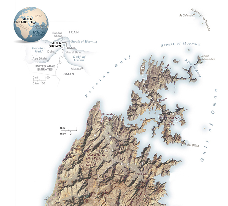 Musandam Peninsula Map